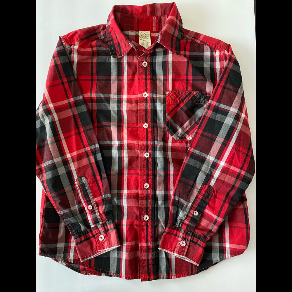 Kids Button Up Shirt Long Sleeves Sz L(10-12)
